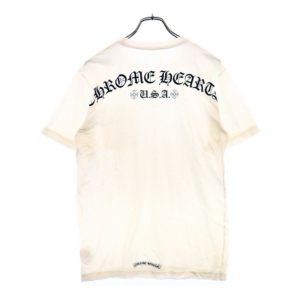 CHROME HEARTS(クロムハーツ) CH ARCH USA BACK DAGGER PRINT S/S TEE CHアーチロゴ バックダガー プリントロゴ 半袖Tシャツ カットソー ホワイト
