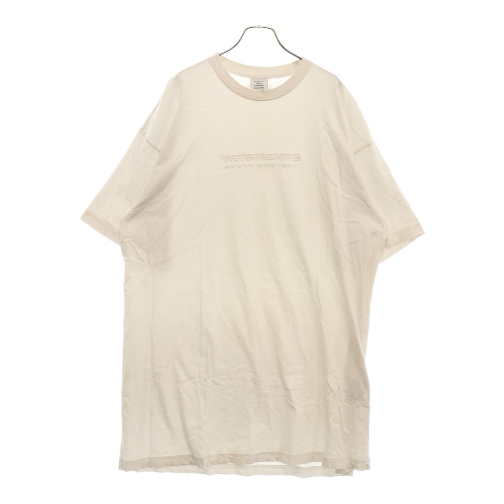 VETEMENTS(ヴェトモン) 21SS ロゴ刺繍 オーバーサイズ半袖Tシャツ カットソー ホワイト UE51TR450W