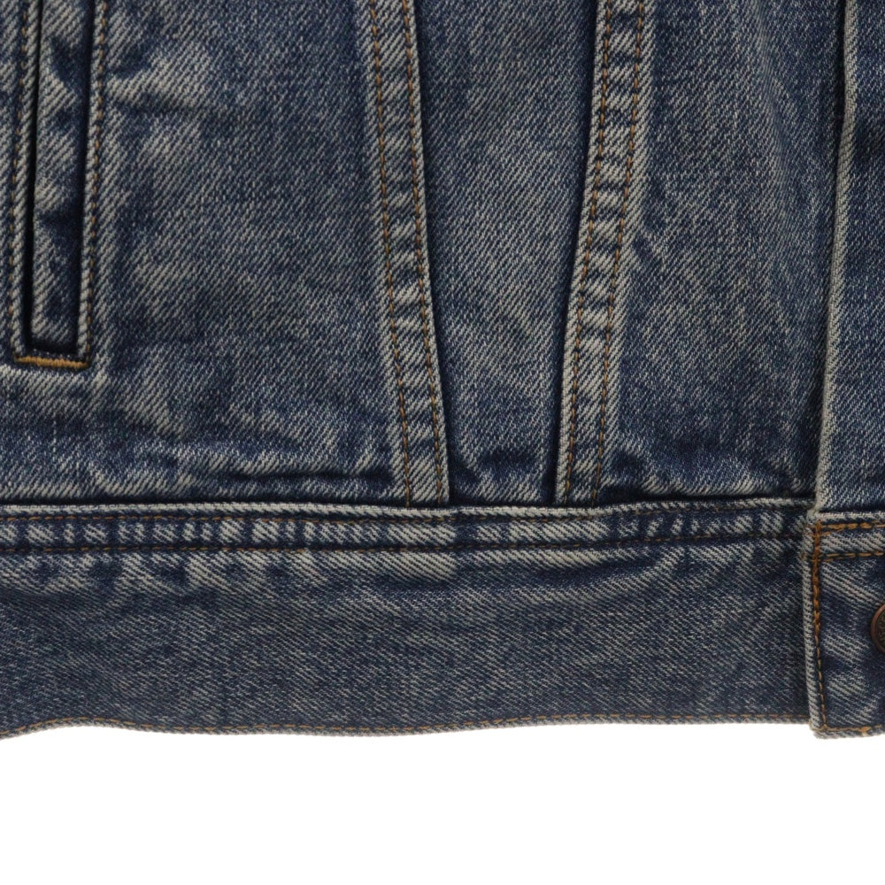 CELINE(セリーヌ) TRUCKER JACKET IN VINTAGE STONE DENIM 2Q028642E ボア トラッカーデニムジャケット ブルー