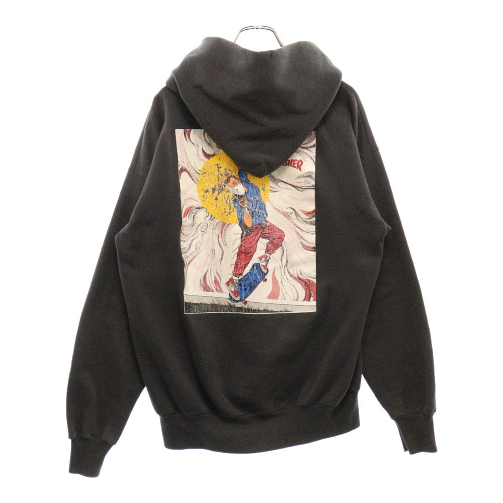 VINTAGE(ヴィンテージ) 90S THRASHER Pushead Hoodie スラッシャー フロントプリントロゴ プルオーバー フーディ パーカー ブラック