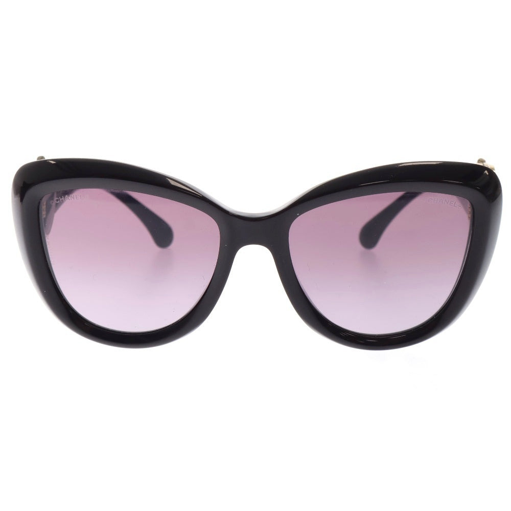 CHANEL(シャネル) ココマーク ハート テンプルミラー サングラス オーバルレンズ ボルドー アイウェア 5517-A