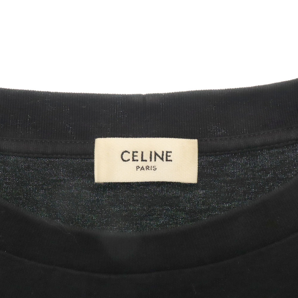 CELINE(セリーヌ) 22SS アーティストプリント ドッグプリントデザイン Tシャツ 半袖カットソー 2X944671Q ブラック