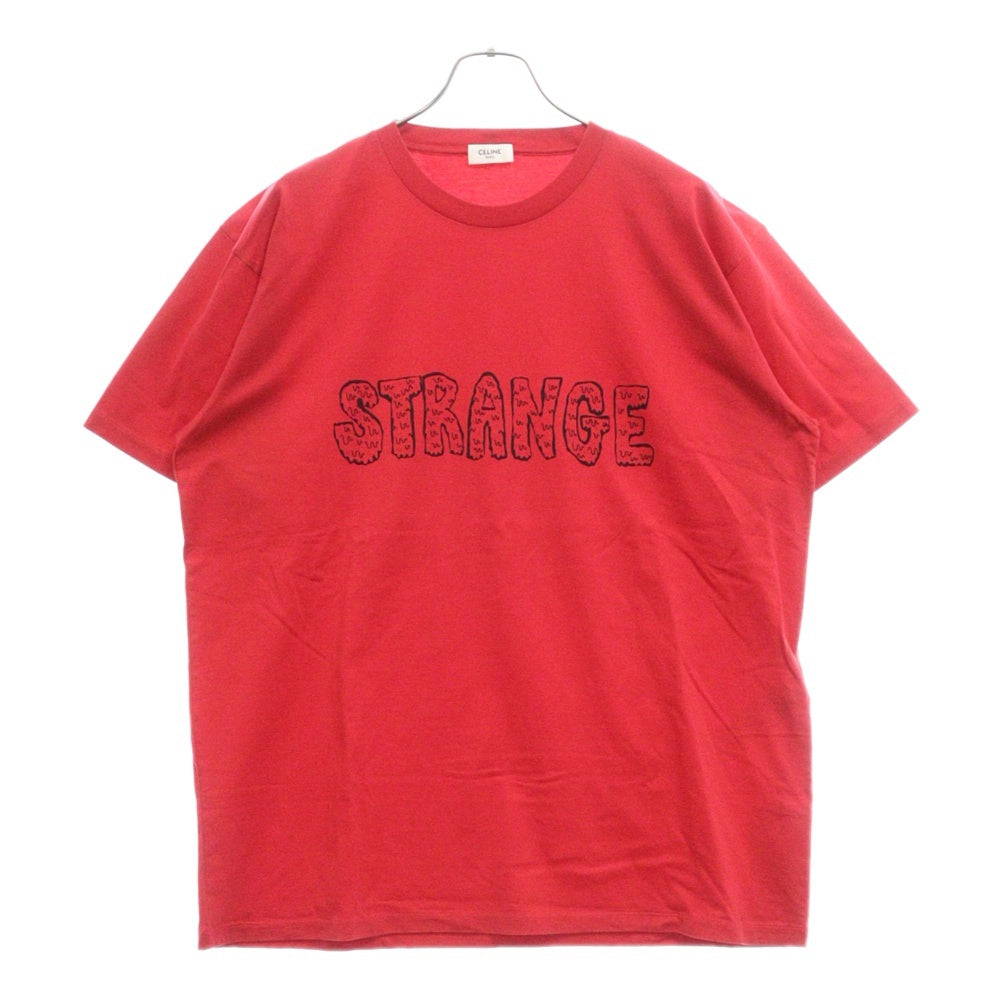 CELINE(セリーヌ) 21AW ×Mermaid Hex Loose Tee ×マーメイド ヘックス ルーズプリント半袖Tシャツ カットソー レッド 2X826501F