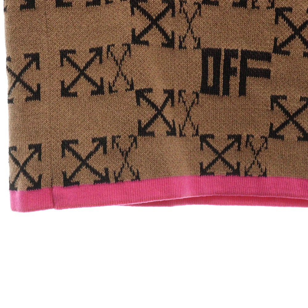 OFF-WHITE(オフホワイト) モノグラム リブロングスカート OWHL018F22KNI001 ベージュ レディース
