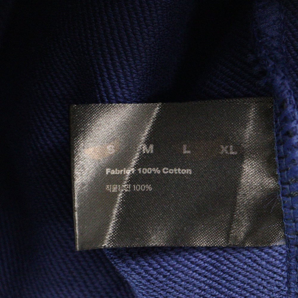 FFFPOSTALSERVICE(トリプルエフポスタルサービス) ROUND HEM CURVED ZIP-UP HOODIE ラウンドヘム カーブジップアップフーディ ブルー　パーカー