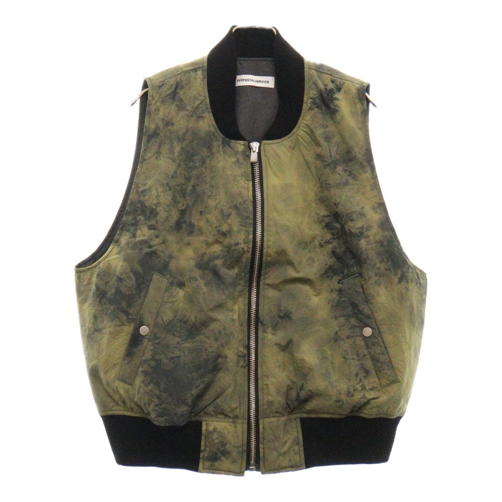 FFFPOSTALSERVICE(トリプルエフポスタルサービス) MA-1 Bomber vest ボンバーベスト ジップアップブルゾン グリーン