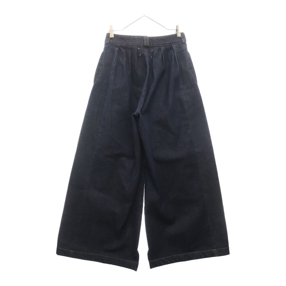 Maison Margiela(メゾンマルジェラ) ワイドデニム クロップドパンツ インディゴ S51KA0570