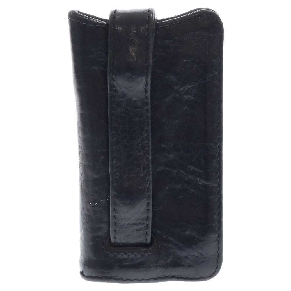 CHROME HEARTS(クロムハーツ) KEY CASE クロスボールボタンレザーキーケース ブラック/シルバー