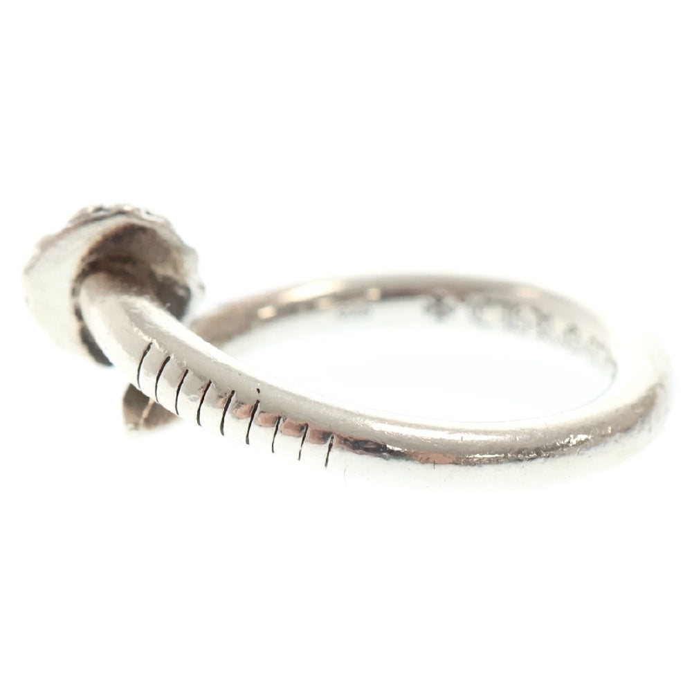 CHROME HEARTS(クロムハーツ) NAIL CRSBALL DMND ネイルクロスボール アフター1ダイヤ シルバーリング 15号