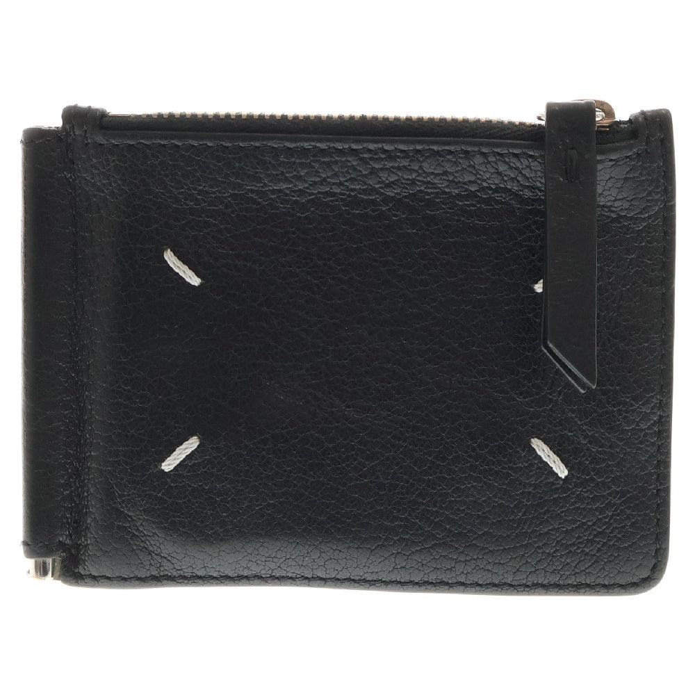 Martin Margiela(マルタンマルジェラ) MONEYCLIP フォーステッチ クリップウォレット 二つ折り財布 SA1UI0004P4806T8013 ブラック