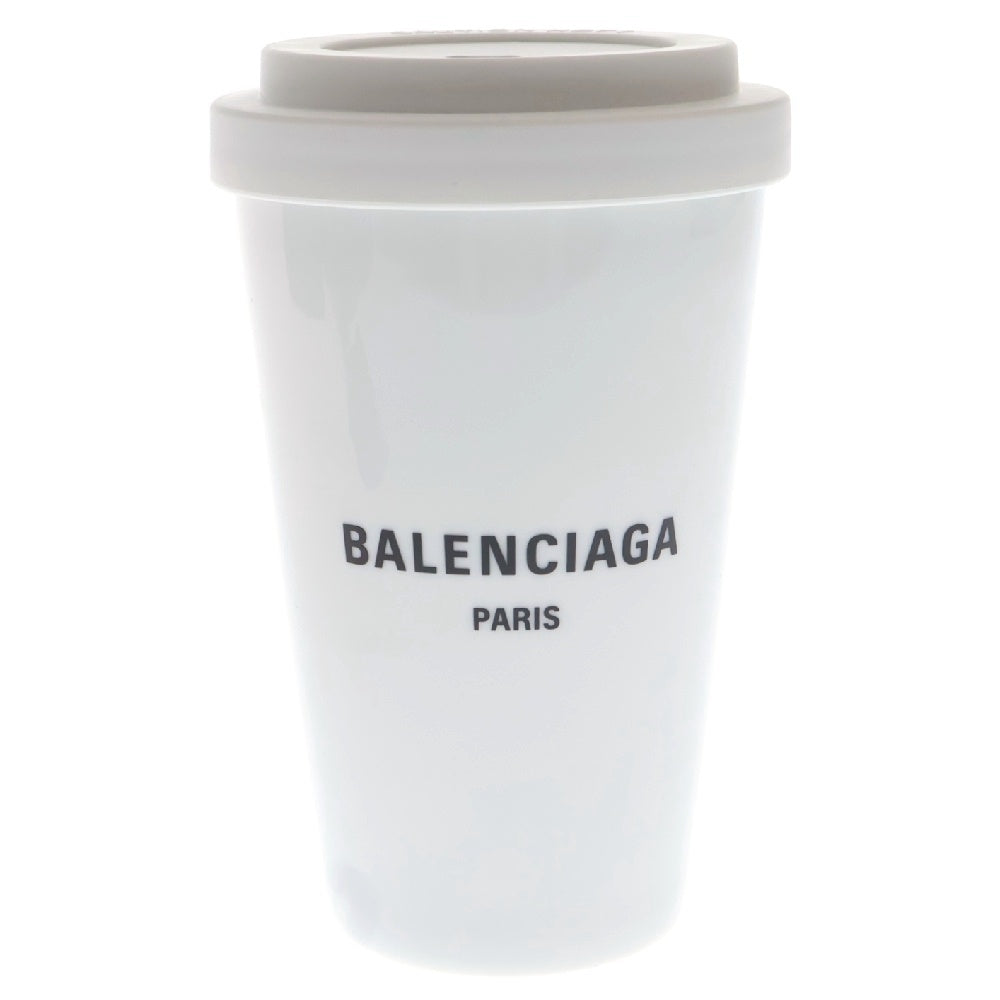 BALENCIAGA(バレンシアガ) ロゴ タンブラー 陶器 ホワイト ■