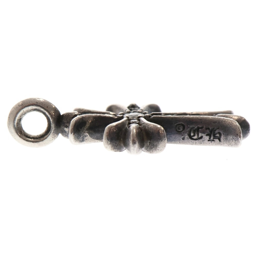 CHROME HEARTS(クロムハーツ) TNY CRSF P DMND タイニーファットクロス PAVEダイヤ ペンダント シルバーネックレストップ シルバー