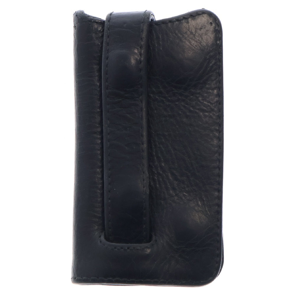 CHROME HEARTS(クロムハーツ) KEY CASE クロスボールボタンレザーキーケース ブラック/シルバー