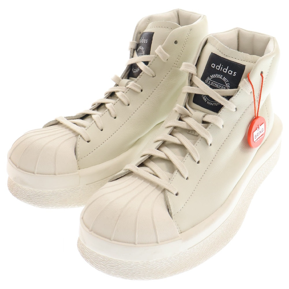 adidas Originals(アディダスオリジナルス) Rick Owens adidas MASTODON PRO MODEL2 CQ1849 ×リックオウエンス マストドン レザー ミッドカットスニーカー ホワイト US5.5/23.5cm