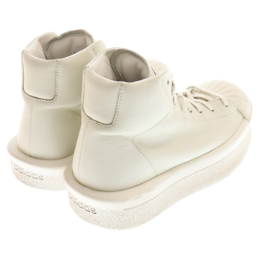 adidas Originals(アディダスオリジナルス) Rick Owens adidas MASTODON PRO MODEL2 CQ1849 ×リックオウエンス マストドン レザー ミッドカットスニーカー ホワイト US5.5/23.5cm