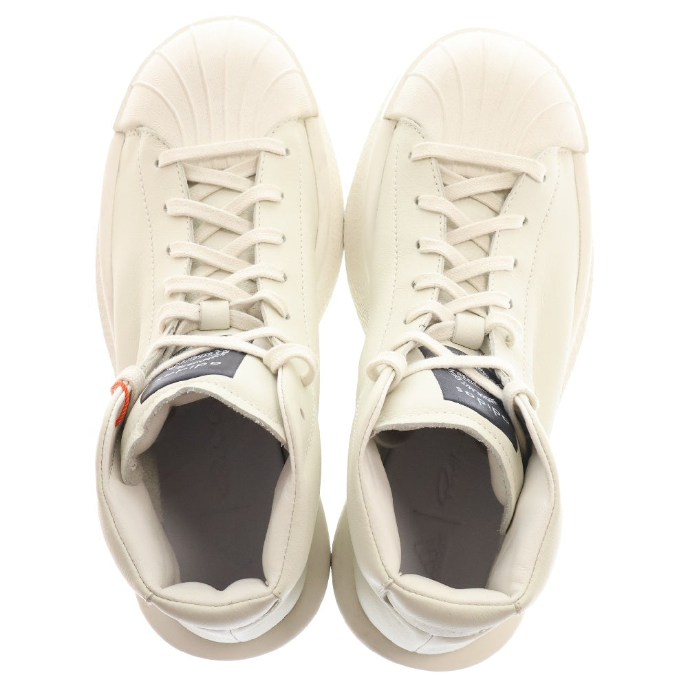 adidas Originals(アディダスオリジナルス) Rick Owens adidas MASTODON PRO MODEL2 CQ1849 ×リックオウエンス マストドン レザー ミッドカットスニーカー ホワイト US5.5/23.5cm