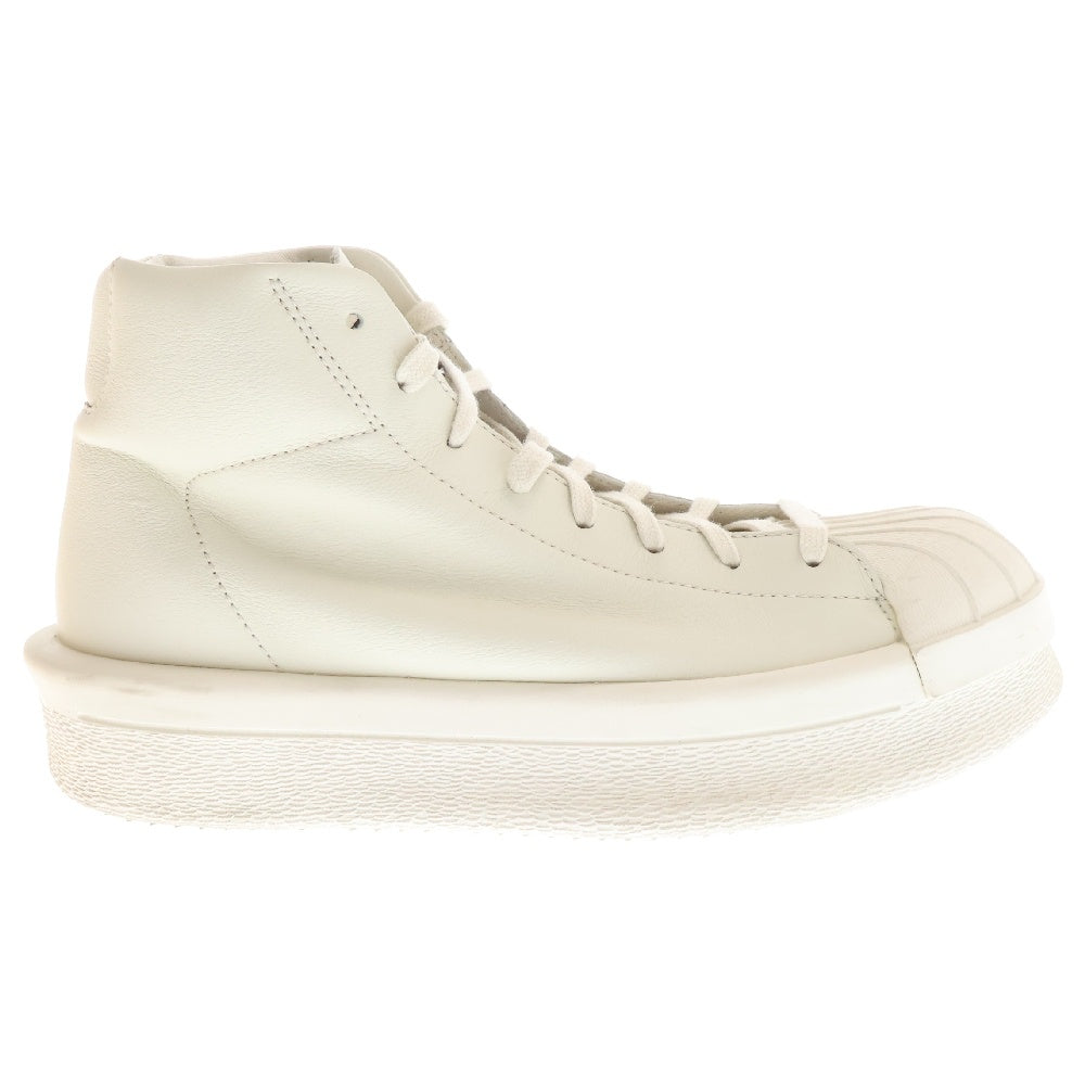 adidas Originals(アディダスオリジナルス) Rick Owens adidas MASTODON PRO MODEL2 CQ1849 ×リックオウエンス マストドン レザー ミッドカットスニーカー ホワイト US5.5/23.5cm