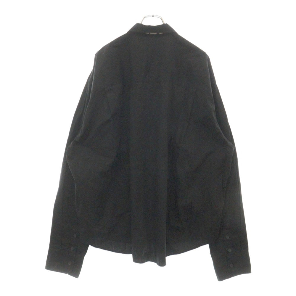 VEINDALS(ヴェインダルス) OUTWEAR LARGE FIT BACK NECK PRINT SHIRTS ラージフィット バックネックプリント 長袖シャツ ブラック