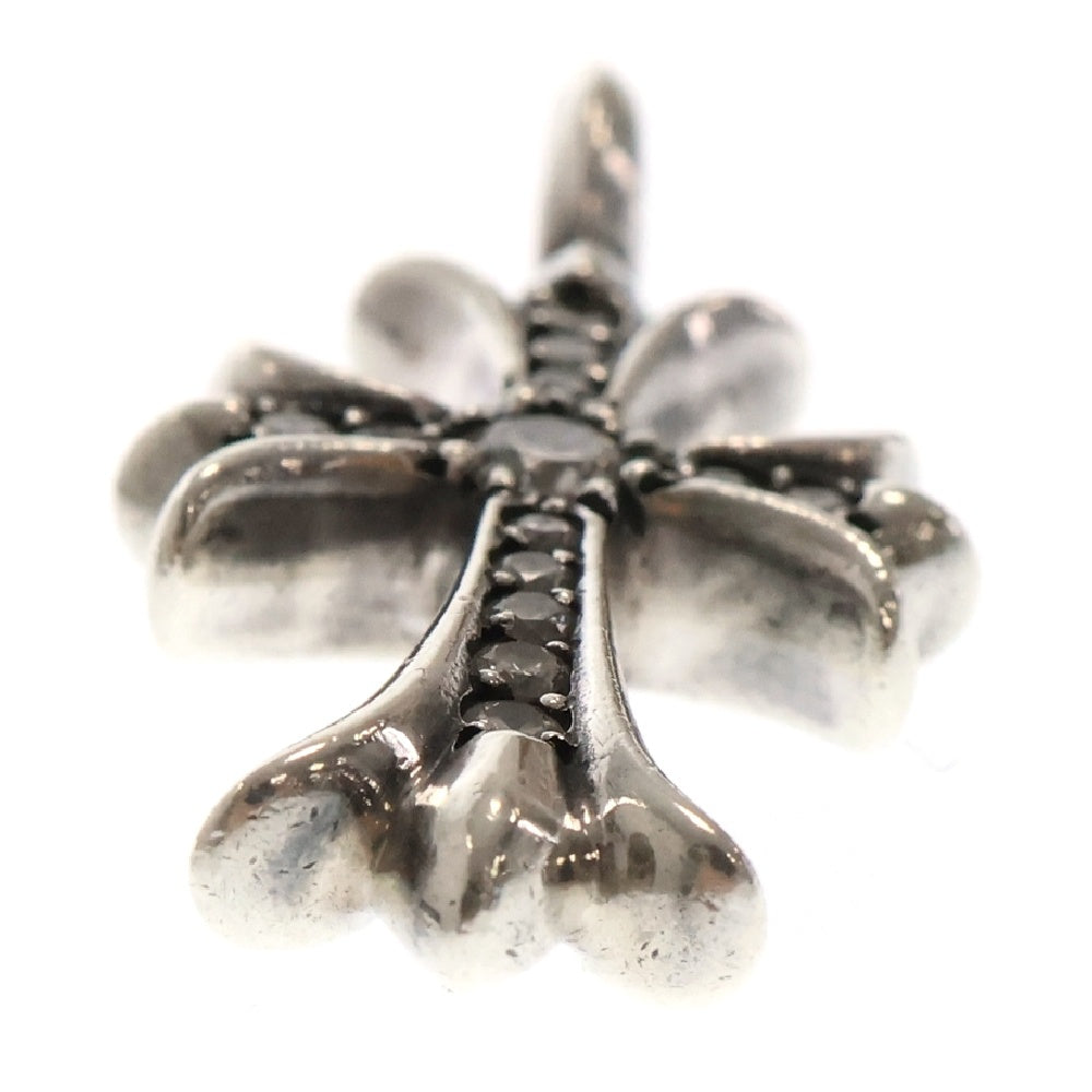 CHROME HEARTS(クロムハーツ) TNY CRSF P DMND タイニーファットクロス PAVEダイヤ ペンダント シルバーネックレストップ シルバー