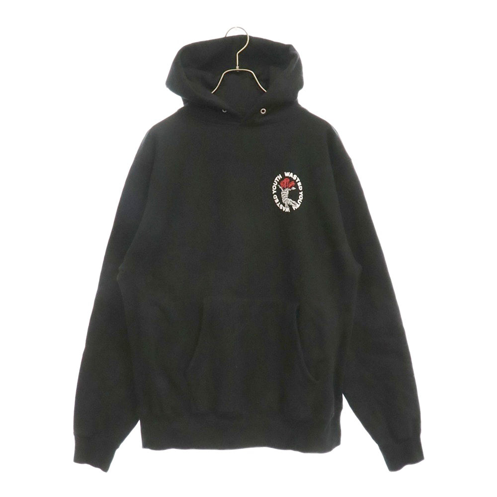 WASTED YOUTH(ウェイステッドユース) 24SS HEAVY WEIGHT HOODIE #2 ヘビーウエイト プルオーバーフーディー ブラック パーカー