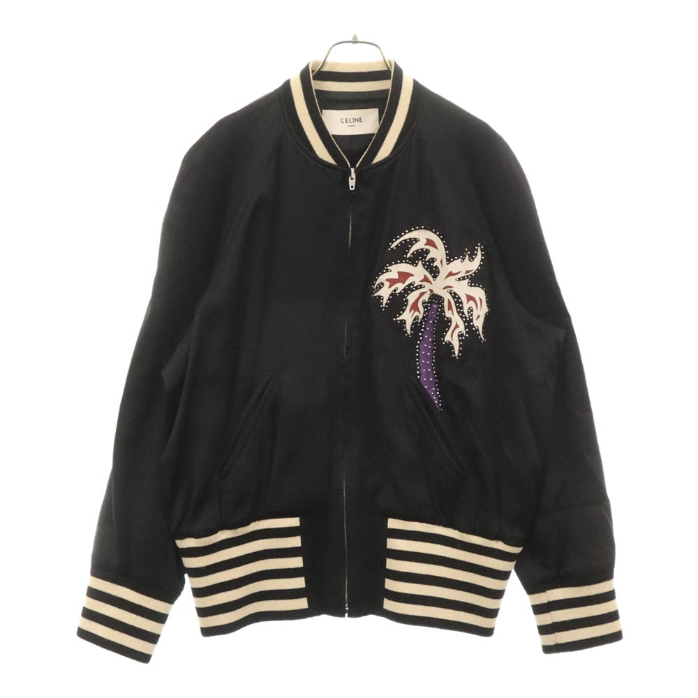 CELINE(セリーヌ) 22SS パームツリー エンブロイダリーテディジャケット ブルゾン ブラック 2V57H851C