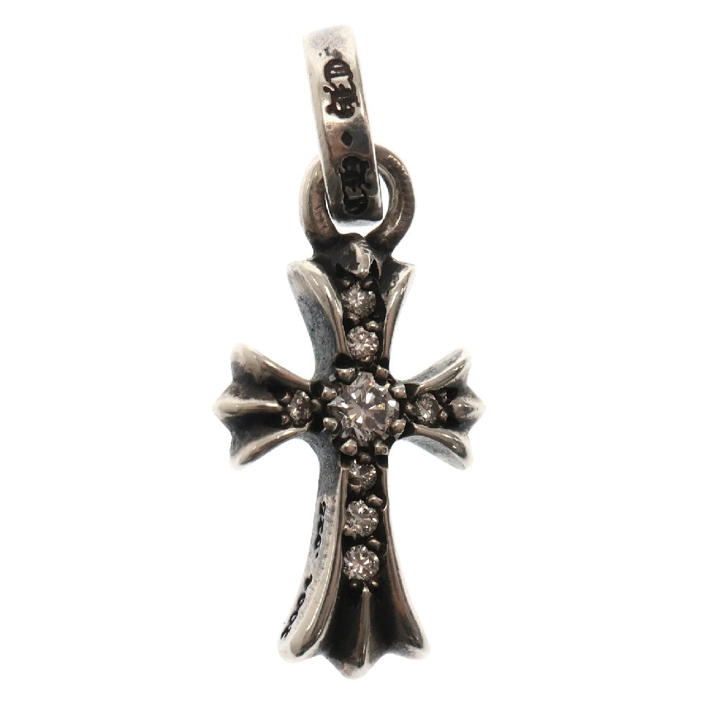 CHROME HEARTS(クロムハーツ) CRS BBYFAT P DMND ベイビーファット PAVEダイヤ ペンダントネックレストップ シルバー