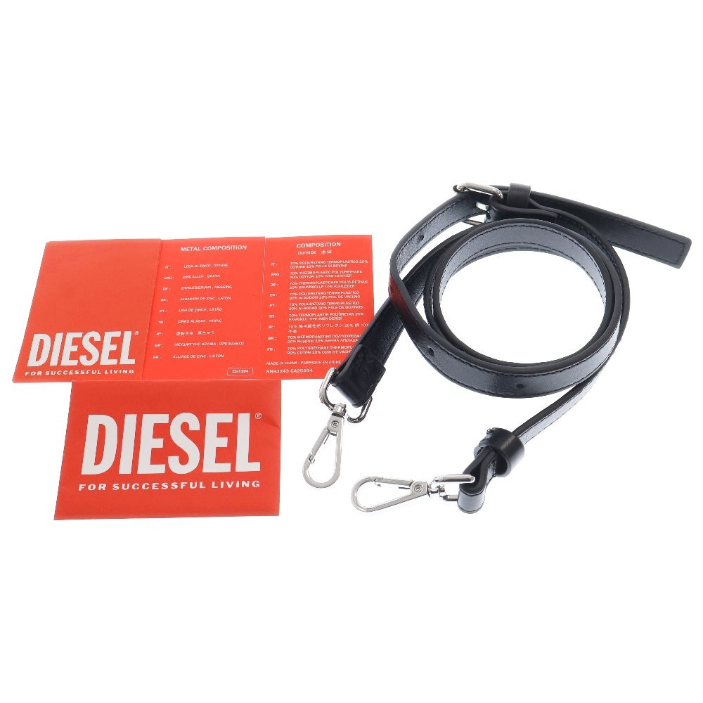DIESEL(ディーゼル) デニム転写プリント コーティング ショッピング 2WAY ショルダーバッグ インディゴ X08919