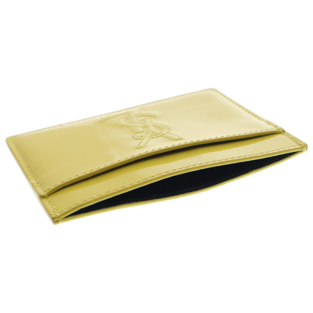 YVES SAINT LAURENT(イヴサンローラン) パテントレザー カードケース パスケース イエロー 552908 レディース