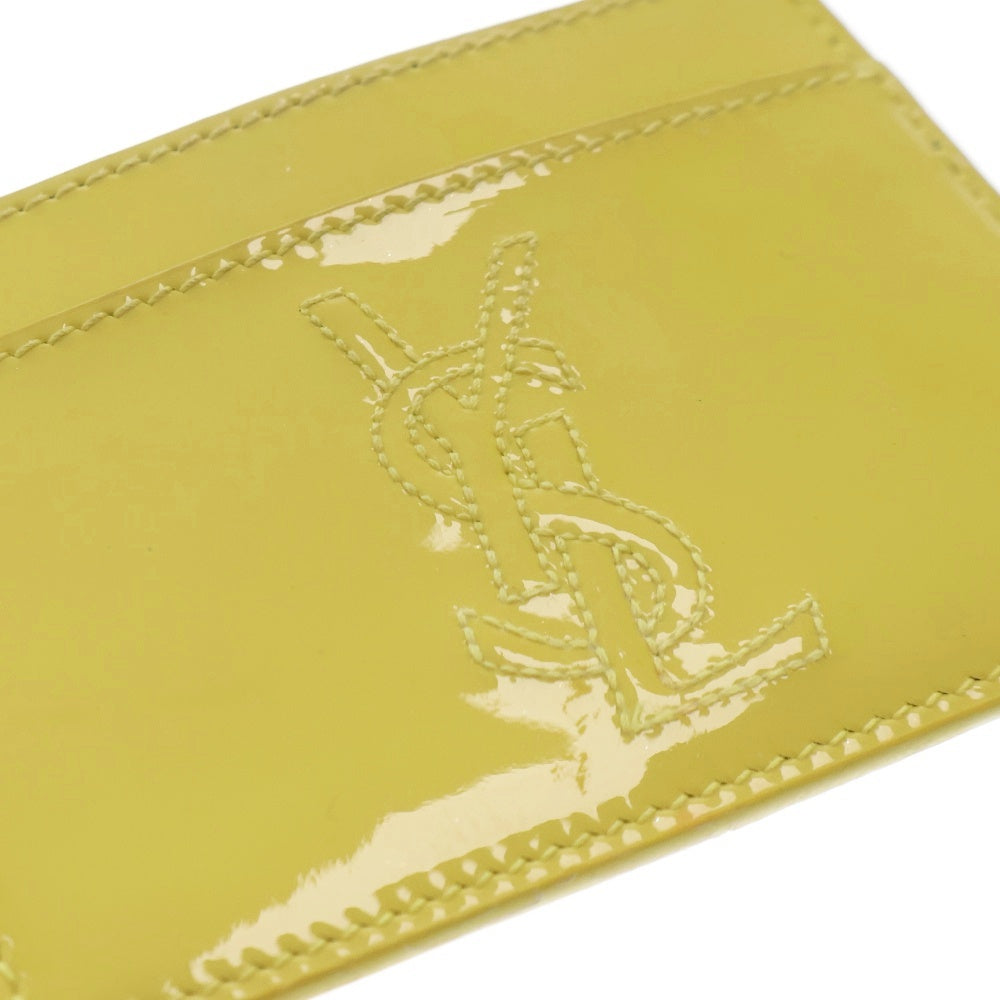 YVES SAINT LAURENT(イヴサンローラン) パテントレザー カードケース パスケース イエロー 552908 レディース