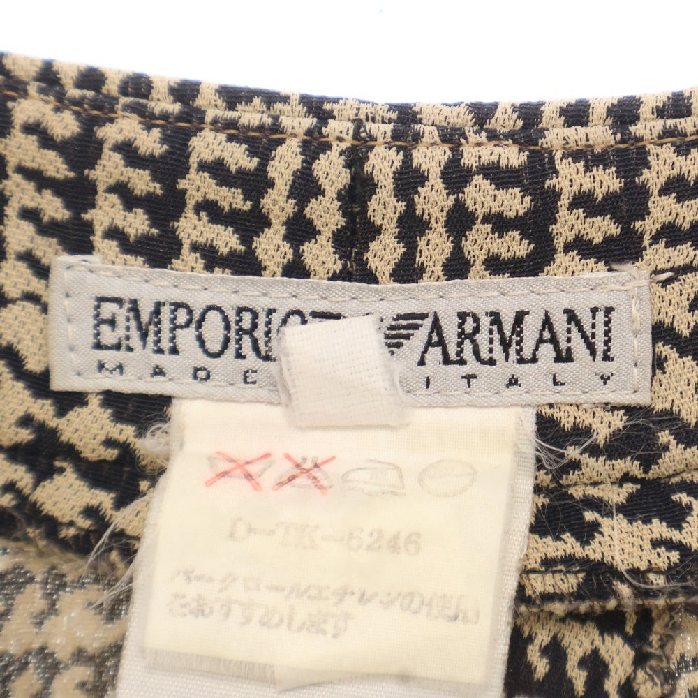 EMPORIO ARMANI(エンポリオアルマーニ) D-TK6246 総柄ジョガーパジャマパンツ ブラウン レディース
