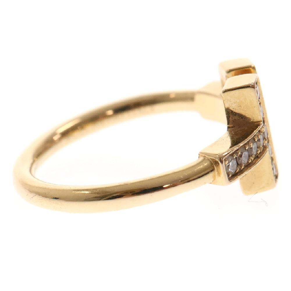 TIFFANY & Co.(ティファニー) Tワイヤー ダイヤ リング マザーオブパール リング イエローゴールド