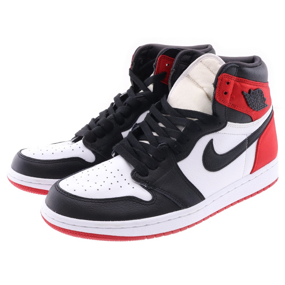 NIKE(ナイキ) WMNS AIR JORDAN 1 RETRO HIGH SATIN BLACK TOE ウィメンズ エアジョーダン1 サテン ブラックトゥ ハイカットスニーカー US10.5/27.5cm CD0461-016
