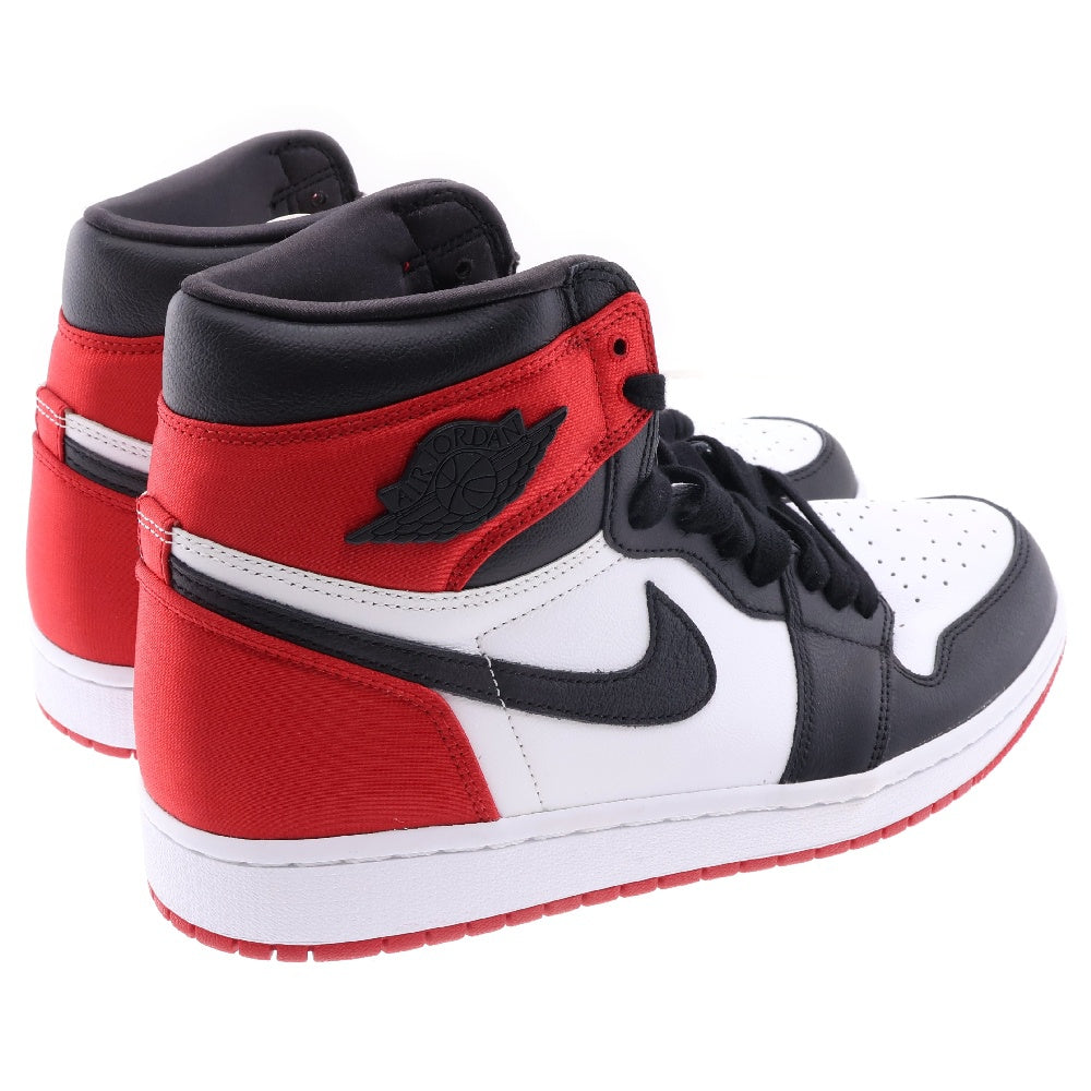 NIKE(ナイキ) WMNS AIR JORDAN 1 RETRO HIGH SATIN BLACK TOE ウィメンズ エアジョーダン1 サテン ブラックトゥ ハイカットスニーカー US10.5/27.5cm CD0461-016