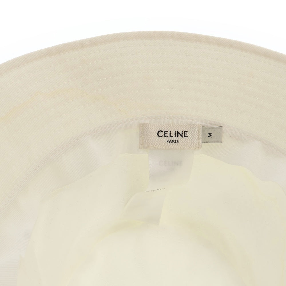 CELINE(セリーヌ) ロゴプリント バケットハット 帽子 2AU5B968P ホワイト