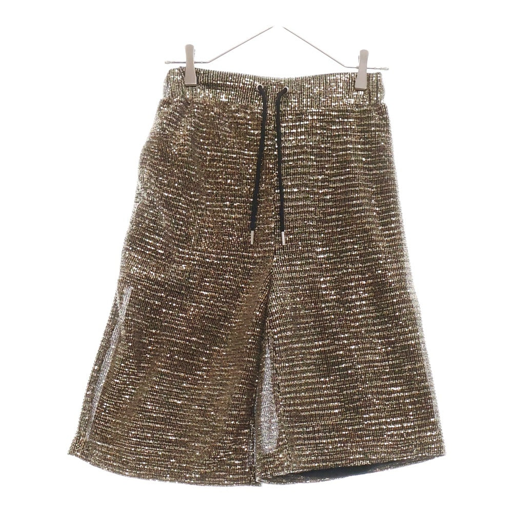 CELINE(セリーヌ) AllOver Sequined Tulle Shorts オールオーバー シークイン ショートパンツ スパンコール装飾 ハーフパンツ ゴールド 2Z151100Q