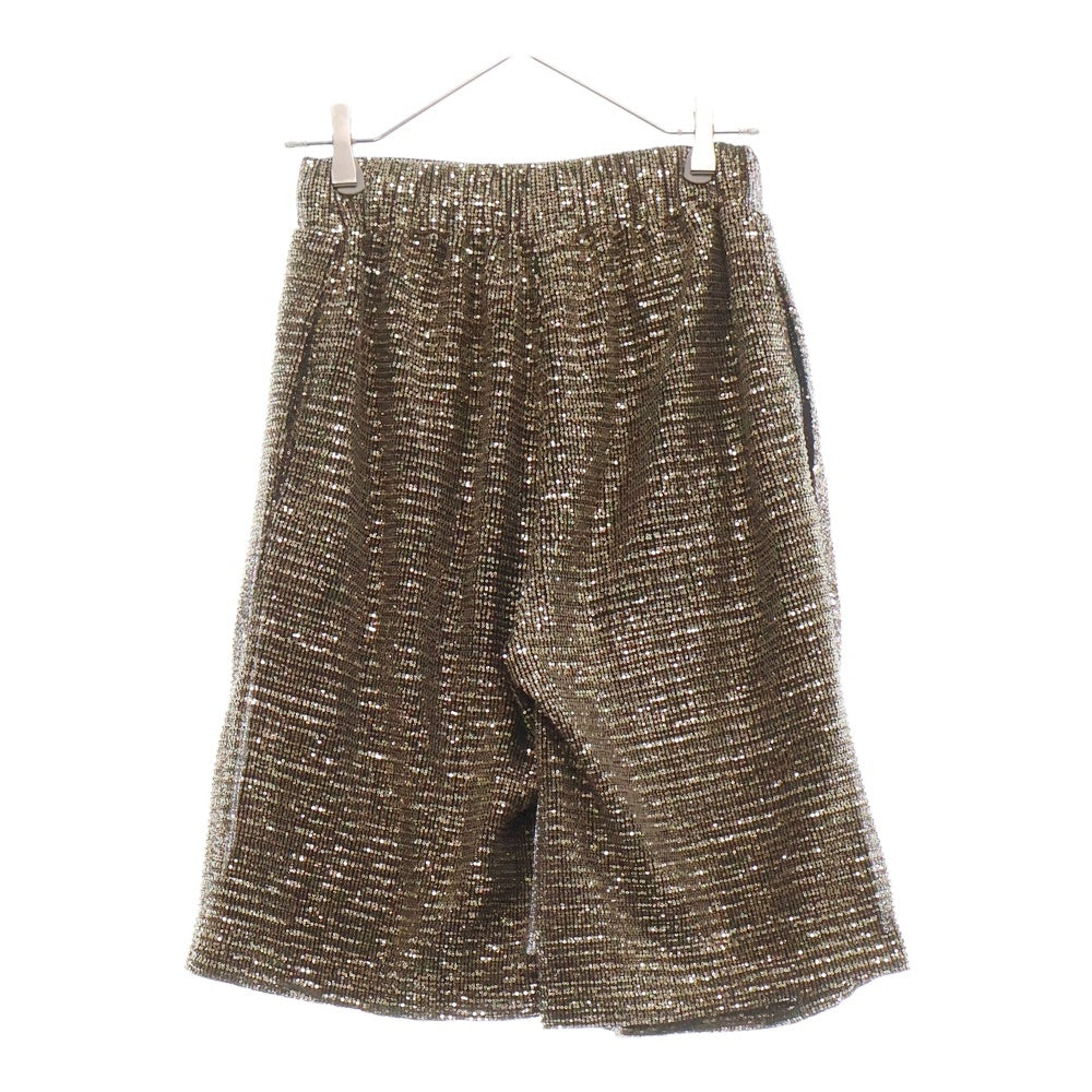 CELINE(セリーヌ) AllOver Sequined Tulle Shorts オールオーバー シークイン ショートパンツ スパンコール装飾 ハーフパンツ ゴールド 2Z151100Q