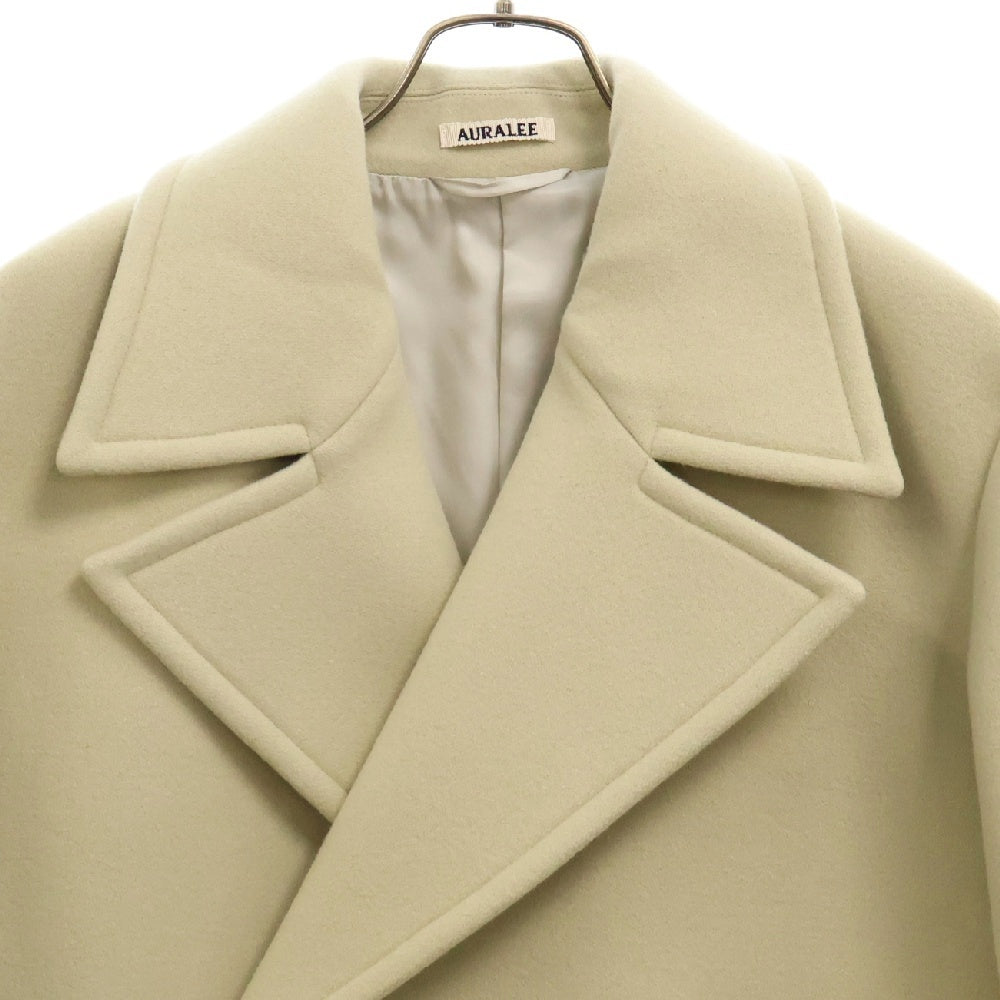 AURALEE(オーラリー) 24AW SPONGE WOOL MELTON P COAT スポンジウール メルトン Pコート イエロー A24AC02SB