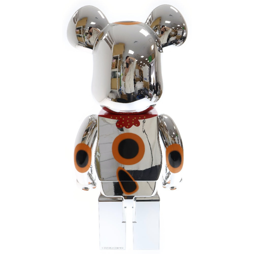 MEDICOM TOY(メディコムトイ) BE@RBRICK 超合金 招き猫 銀メッキ 千万両開運 ベアブリック フィギュア 人形 シルバー