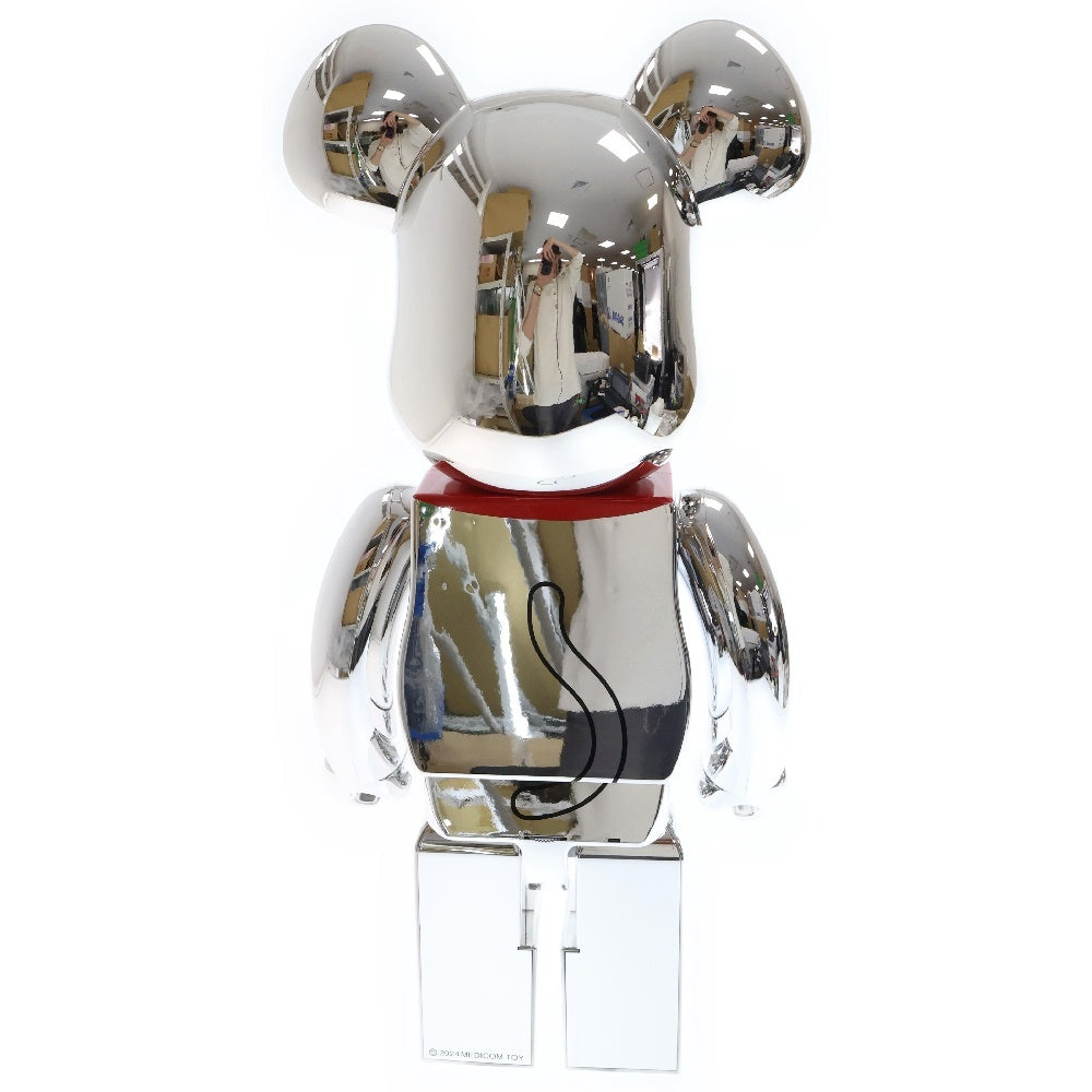 MEDICOM TOY(メディコムトイ) BE@RBRICK 招き猫 銀メッキ 開運招福 400% ベアブリック フィギュア 人形 シルバー