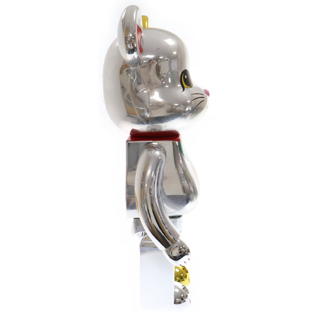 MEDICOM TOY(メディコムトイ) BE@RBRICK 招き猫 開運 銀×千万両 金 1000% ベアブリック フィギュア ゴールド/シルバー