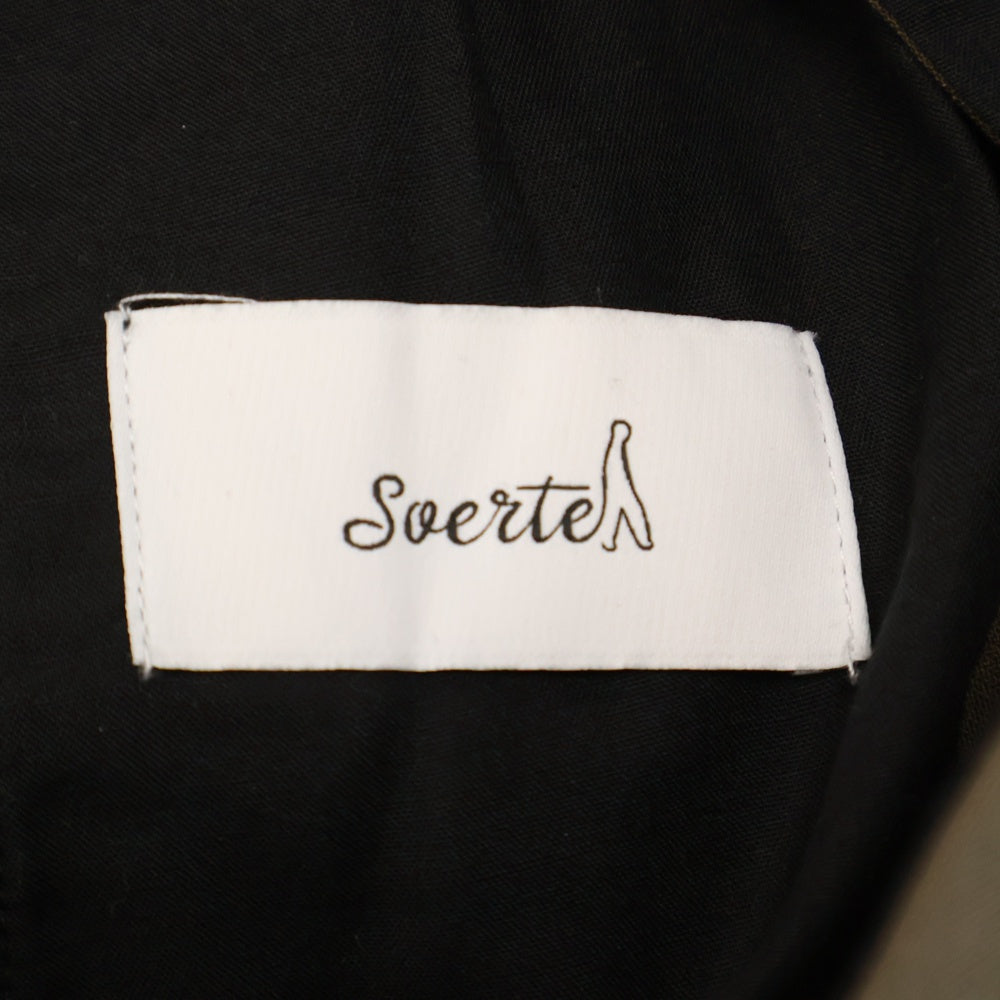 soerte(ソエルテ) 2タック ワイドストレートトラウザー スラックスロングパンツ SOGRG0122001 ブラウン