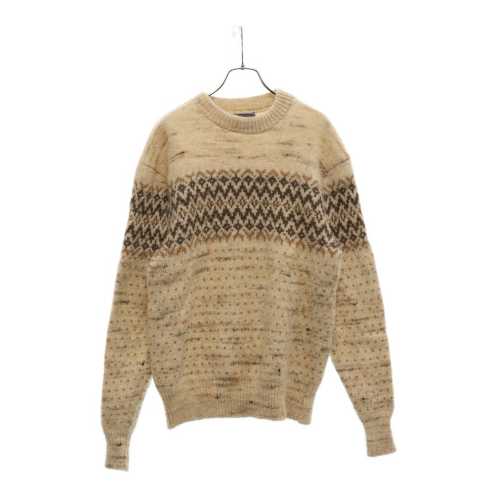 PENDLETON(ペンドルトン) 70s VINTAGE クルーネック ウールニットセーター ベージュ ヴィンテージ