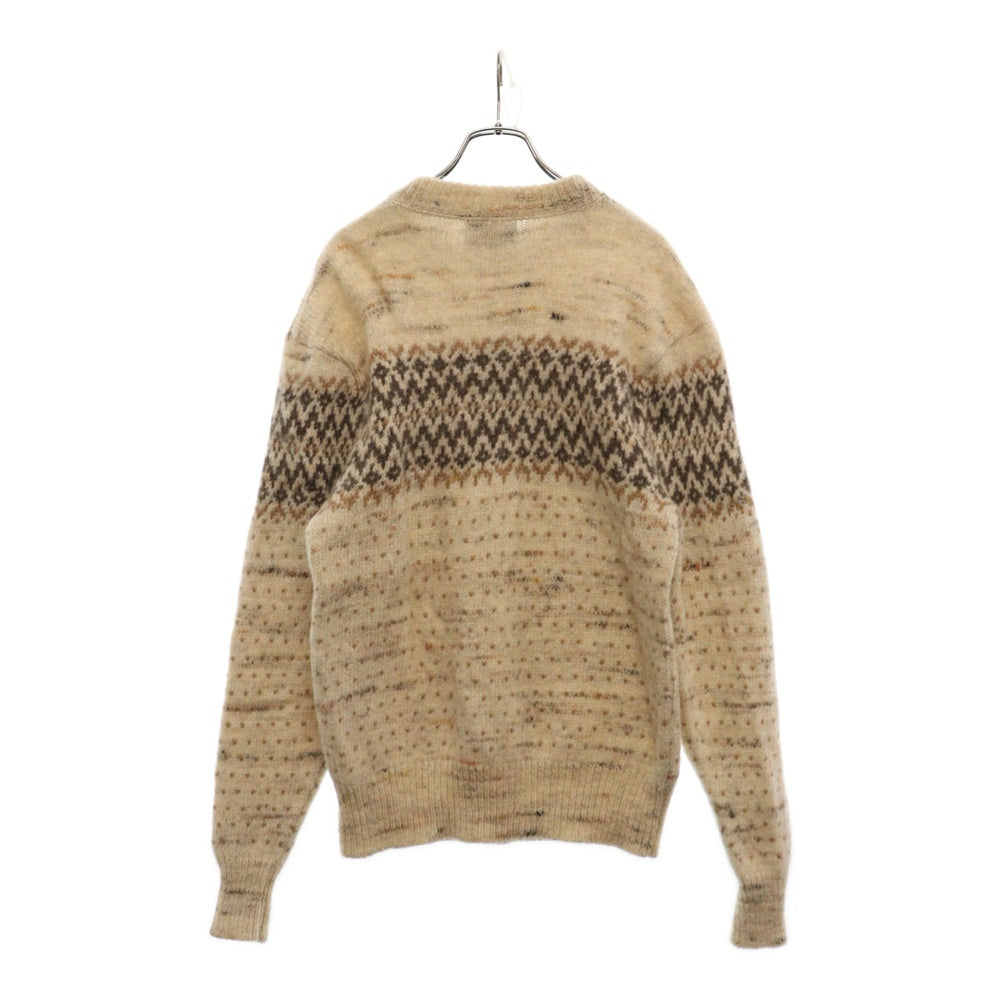PENDLETON(ペンドルトン) 70s VINTAGE クルーネック ウールニットセーター ベージュ ヴィンテージ