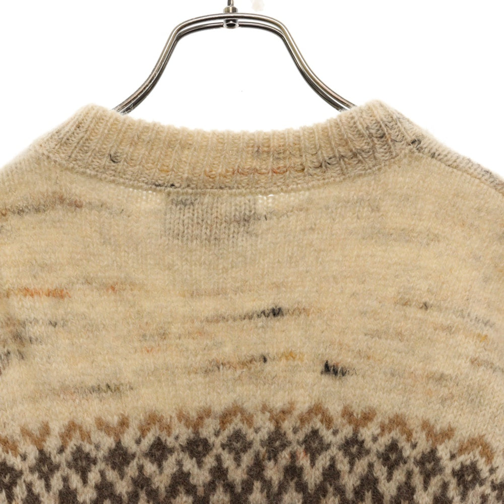 PENDLETON(ペンドルトン) 70s VINTAGE クルーネック ウールニットセーター ベージュ ヴィンテージ