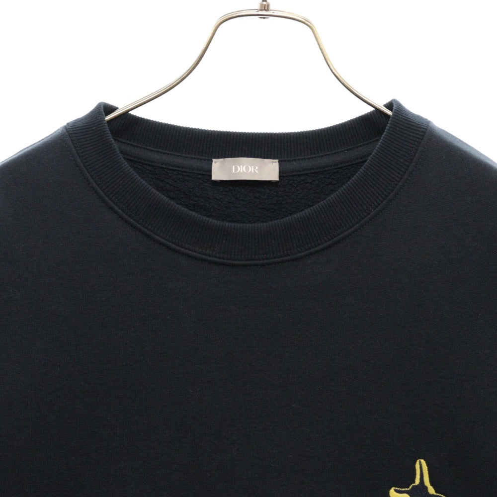 DIOR(ディオール) 24AW ×LEWIS HAMILTON ルイスハミルトン クルーネックスウェットトレーナー ネイビー 513J670A0531