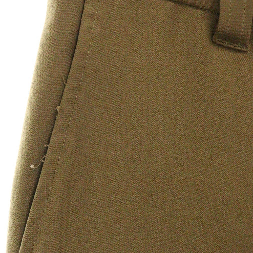 CULLNI(クルニ) 22AW Double Satin Zip Hem Slim Pants 22-AW-005B ダブルサテン ジップスリム パンツ スラックス カーキ