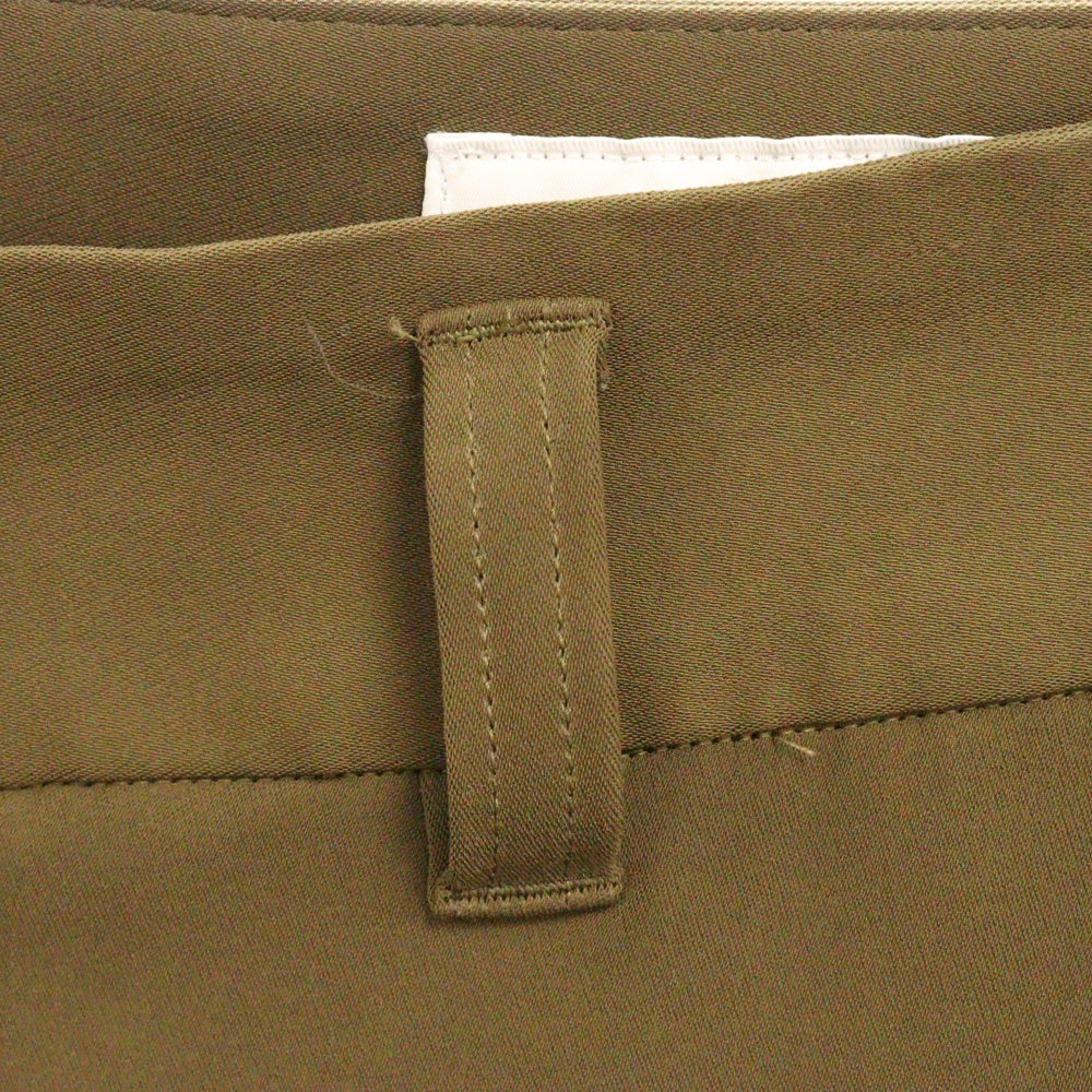 CULLNI(クルニ) 22AW Double Satin Zip Hem Slim Pants 22-AW-005B ダブルサテン ジップスリム パンツ スラックス カーキ