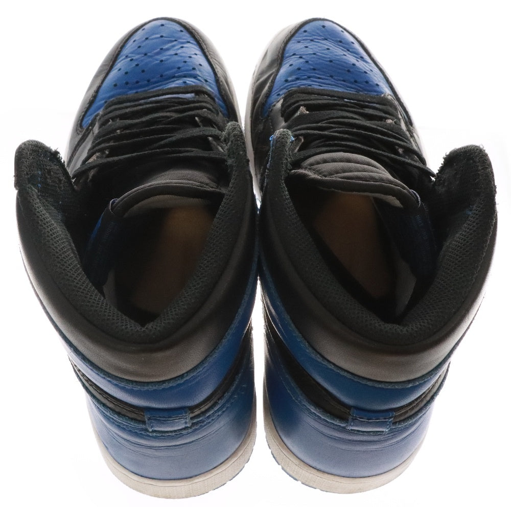 NIKE(ナイキ) AIR JORDAN 1 RETRO HIGH OG ROYAL 555088‐007 エアジョーダン1レトロ ロイヤル ハイカットスニーカー ブラック/ブルー US9.5/27.5cm