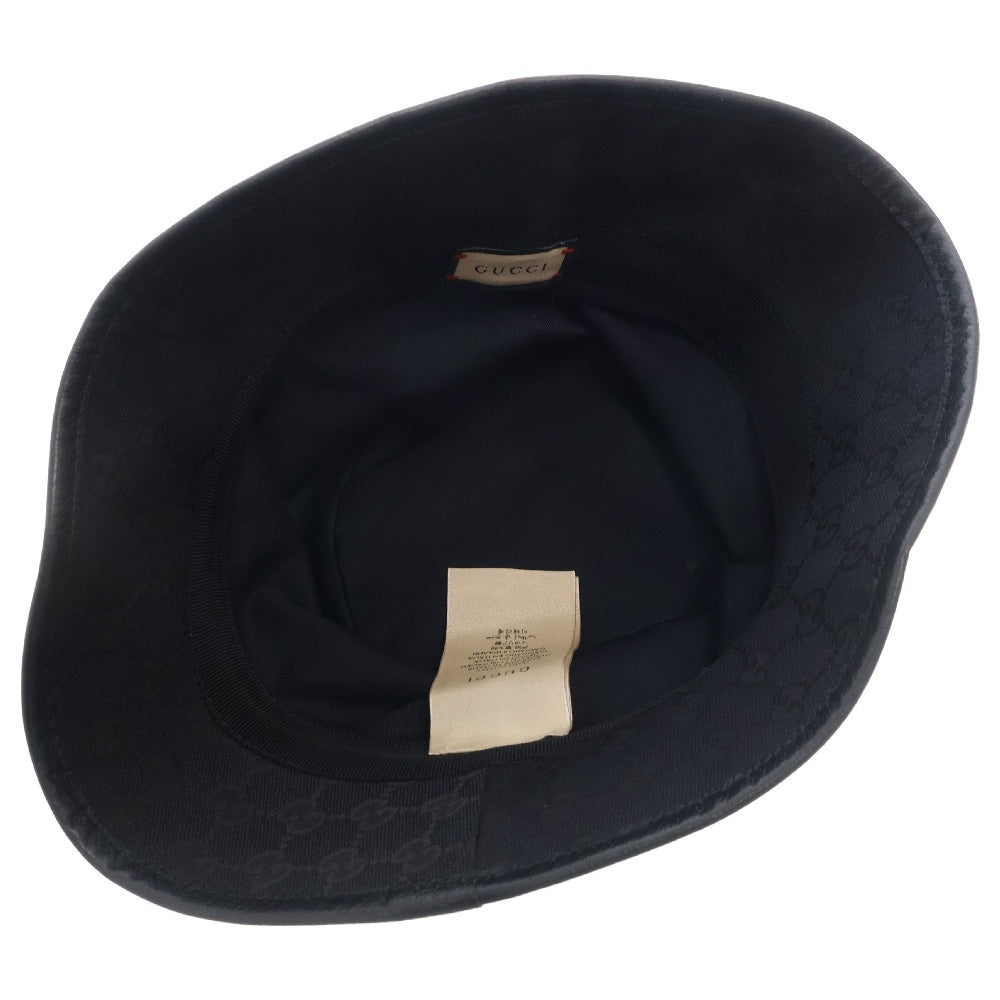GUCCI(グッチ) オリジナル GGキャンバス バケットハット 576587 4HG53 ブラック