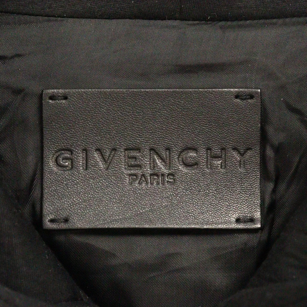 GIVENCHY(ジバンシィ) 19AW レザー切り替え フーデッド ジップアップジャケット ブルゾン BM00CB60DH ブラック